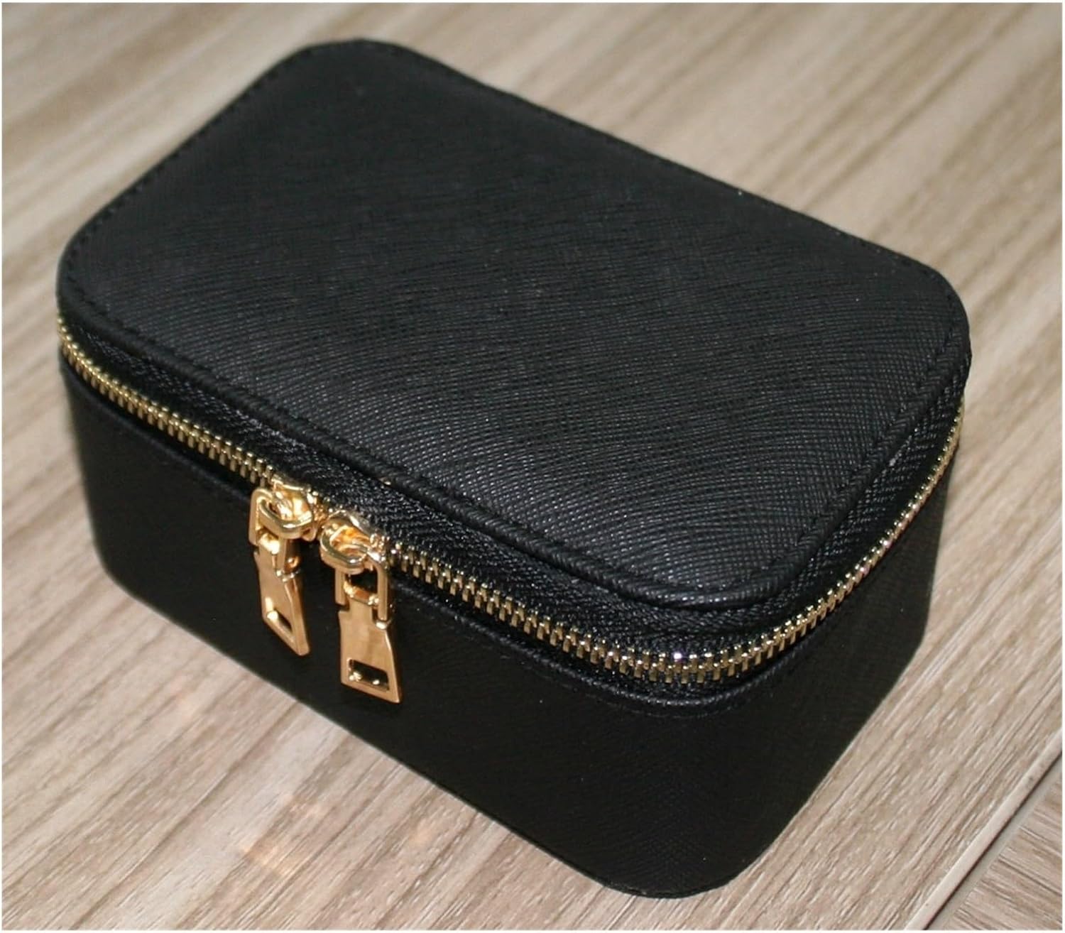 Jewelry Box Organizer Jewelry Box Portable Ring Jewelry Box Flannel Storage Zipper Cosmetic Box Jewelry Organizer Small(B) (A S)