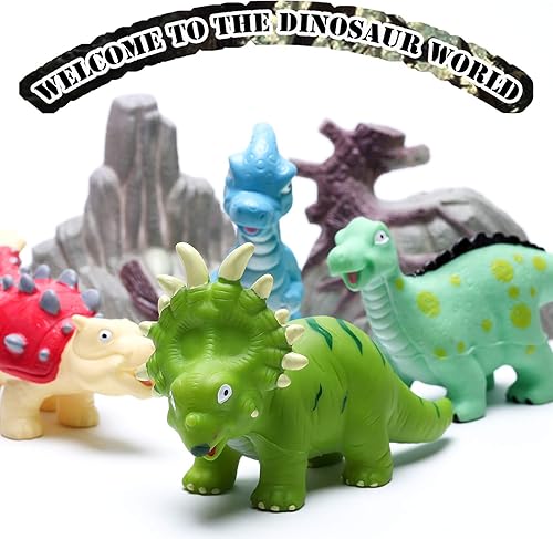 Miniatura 10 de Hely Cancy Juguetes de baño de dinosaurios, juguetes de baño sin agujeros para niños, juguetes de baño para bebés, juguetes de baño para ducha, agua