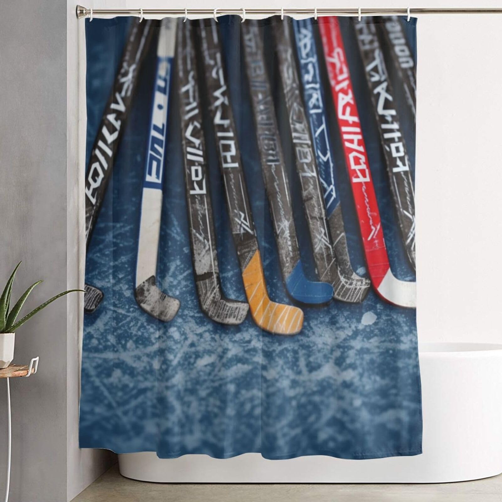 Rideau de douche épais premium imperméable avec ses 12 anneaux