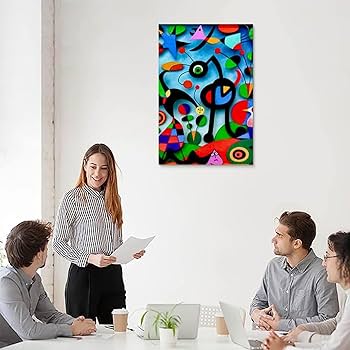 Amazon.com: ZHAOZIQQ Joan Miro Surrealism Poster The Garden