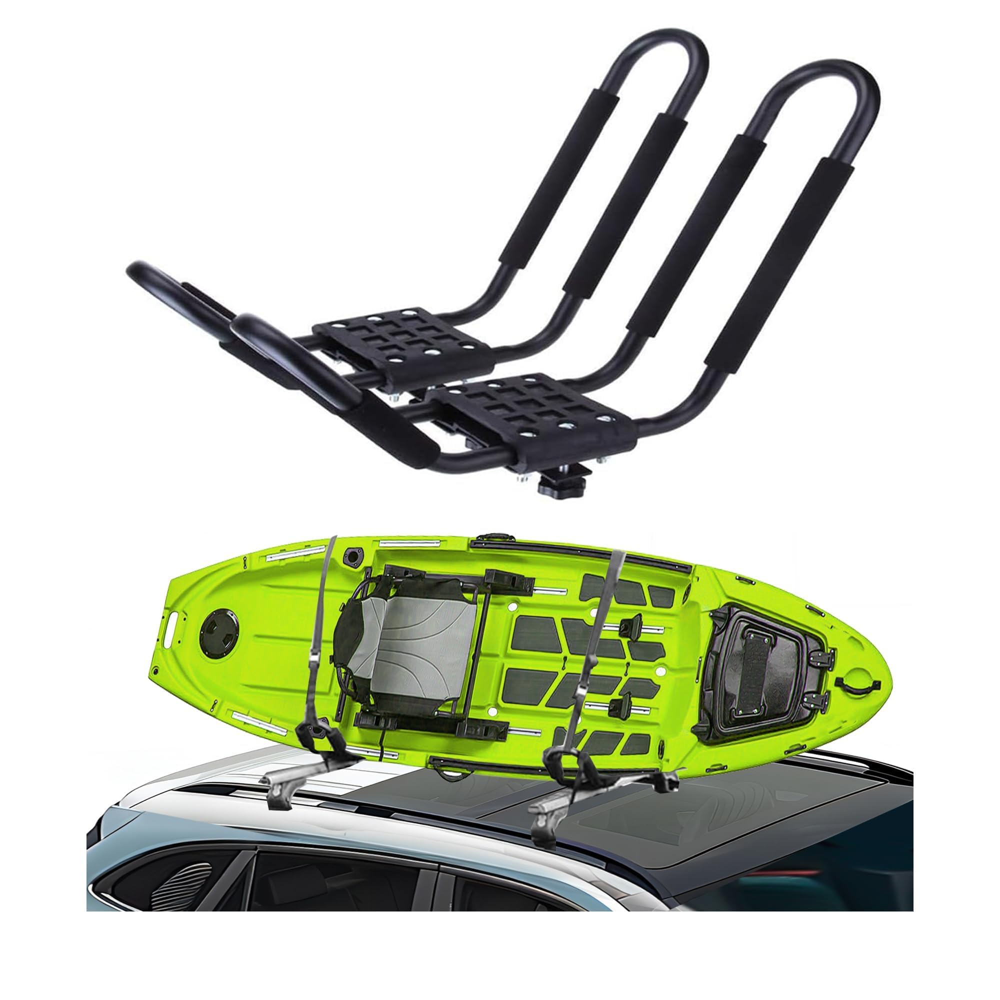 ECOTRIC Universal Kayak Roof Rack J-Bar Rack