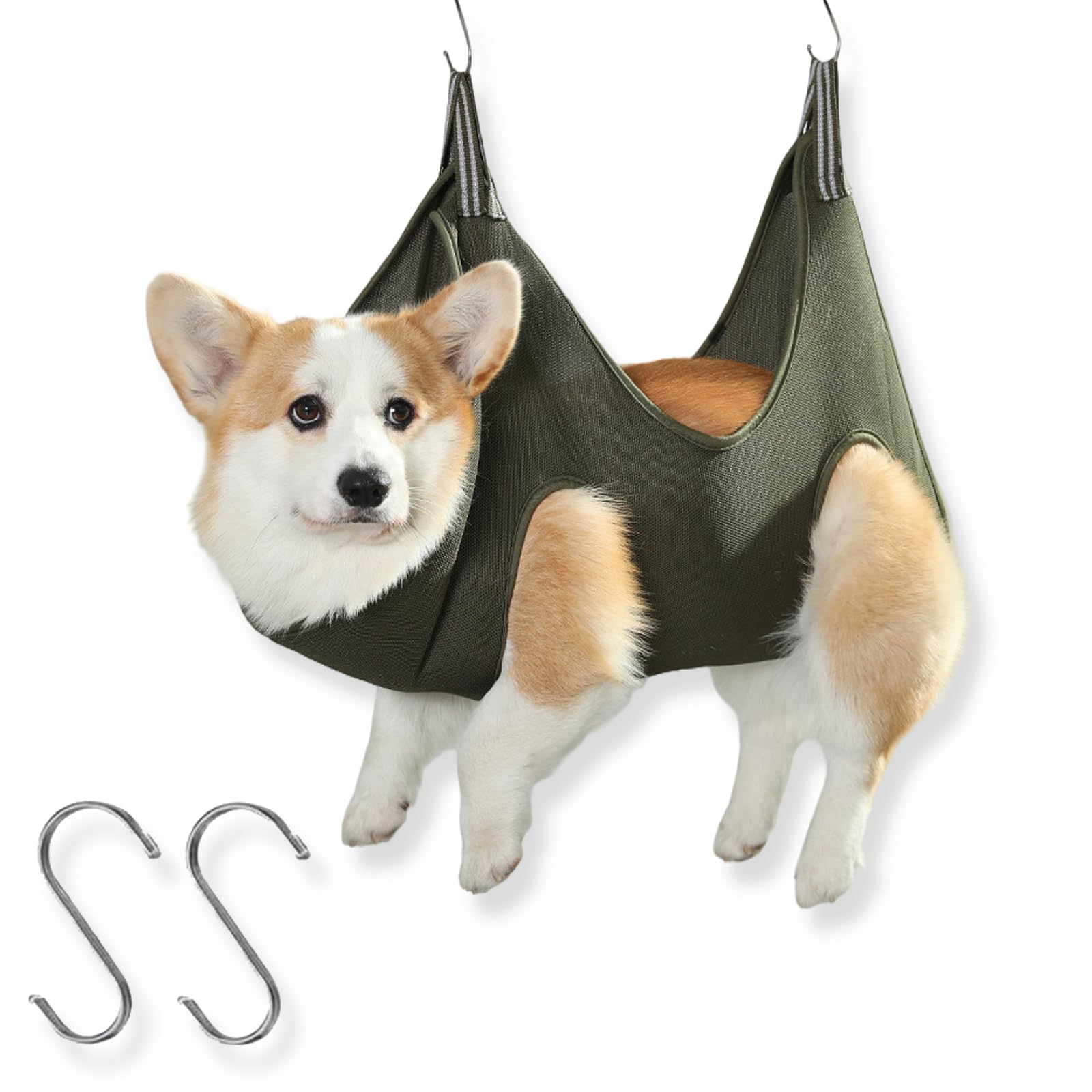 Labyrinxel Cat and Small Dog Grooming Hammock Breathable Mesh with Secure Harness for At-Home and Professional Use