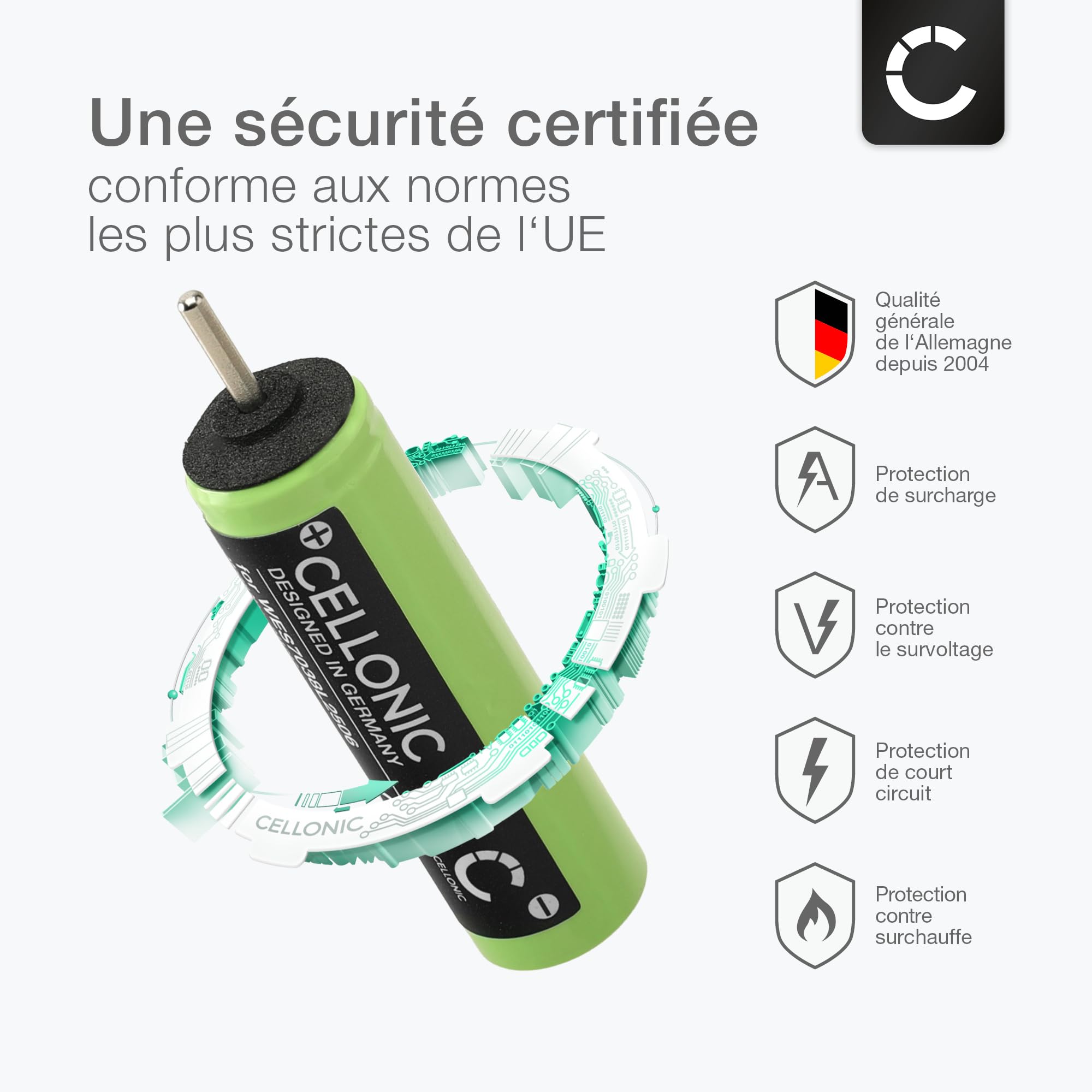 Batterie De Rechange Pour Tondeuse Panasonic ER-GB70/80/60 Etc. - 2000mAh 1,2V NiMH, Neuve