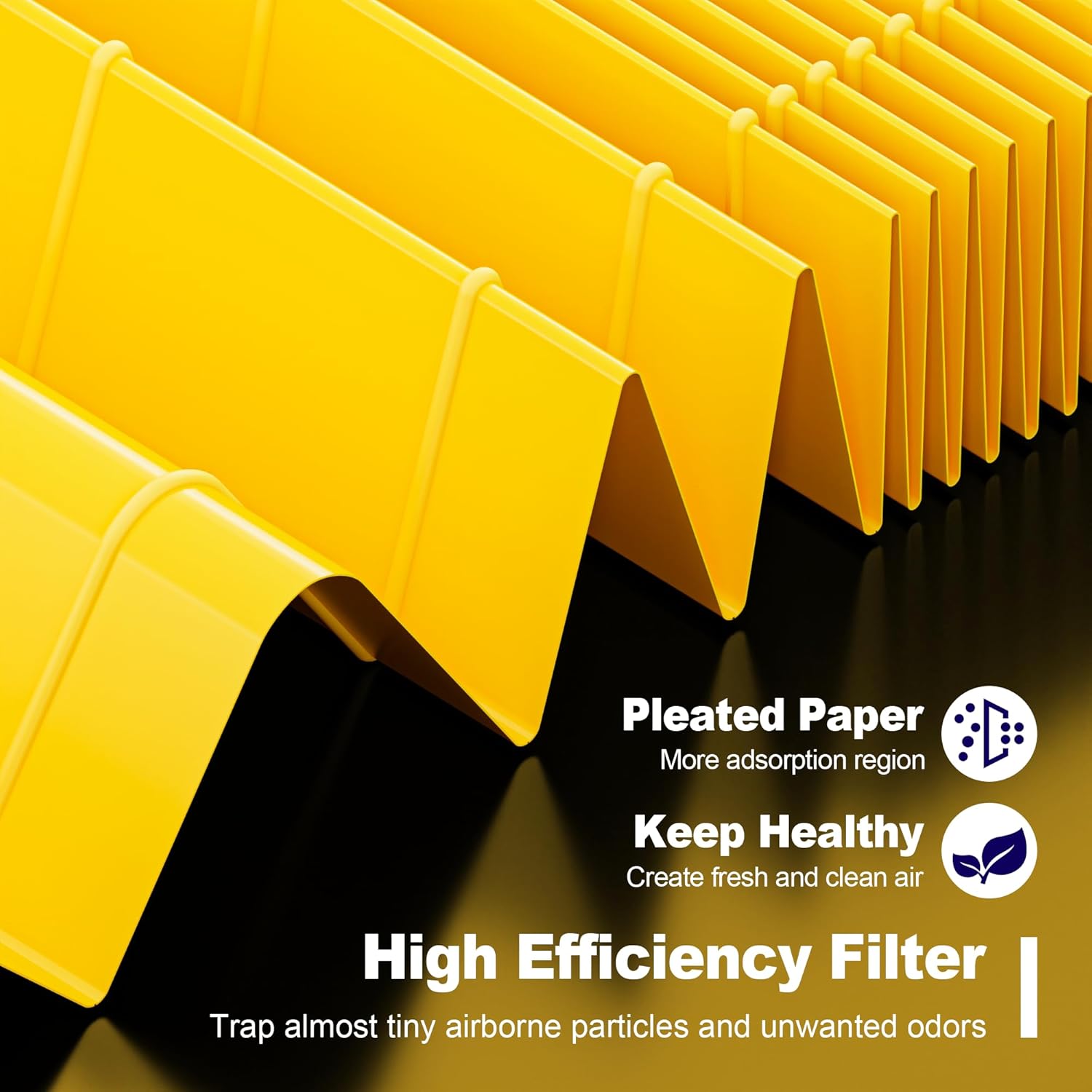 116130 Pet Care Replacement Filter H for Winix 5500-2 AM80 Plasmawave Air Purifier, High Efficiency Filter and Activated Carbon Filter Combo Pack, 2 Set, Yellow
