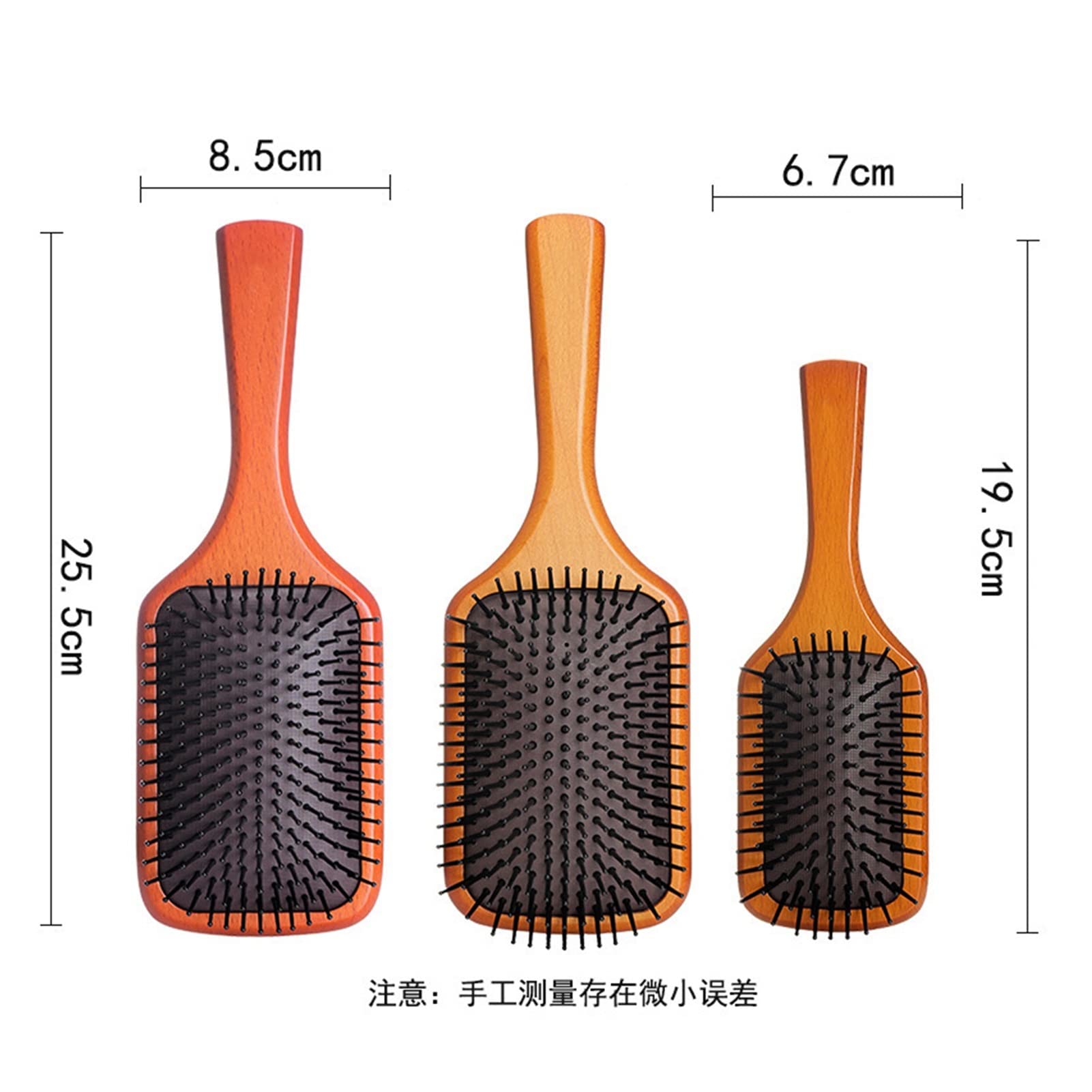Cojín peinador de Madera peinador de Cabello Cabello Liso Cabello Rizado Peinado Peinado (Color : 19.5x6.7cm-Comb)