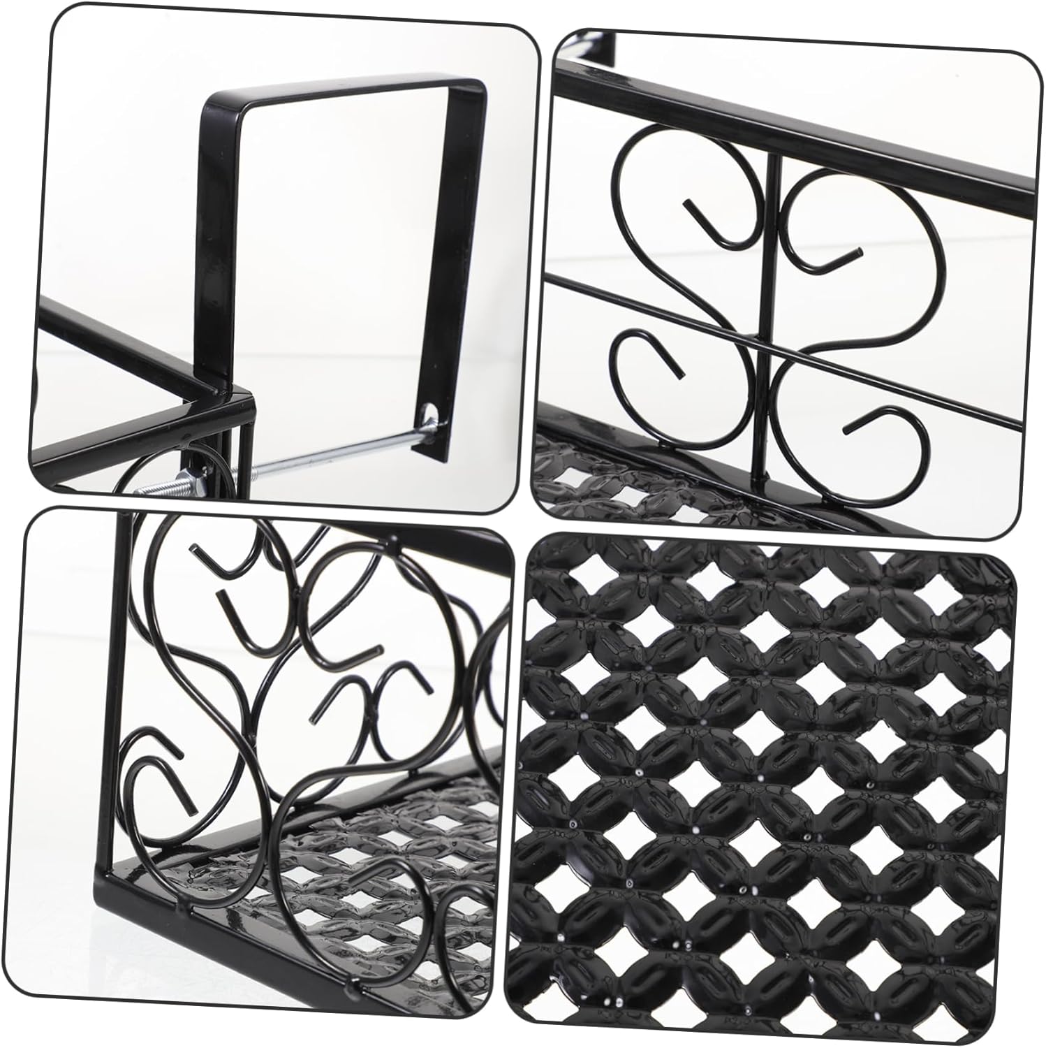 HANABASS Balcony Flower Pot Stand Rack Hanging Flower Pot Holder for Railing Patio Shelf and Wall Hanger Random Style Fits Railing for Home and Garden Decor