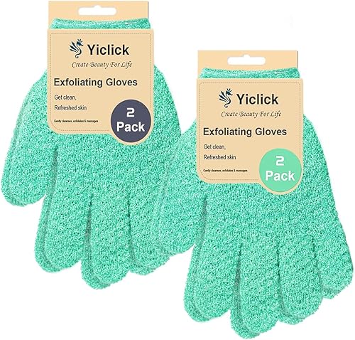 Miniatura 5 de Yiclick Guantes Exfoliantes Pesados, Guantes Exfoliantes para el Cuerpo Exfoliante para Baño y Ducha, Exfoliante Corporal para Eliminar la Piel