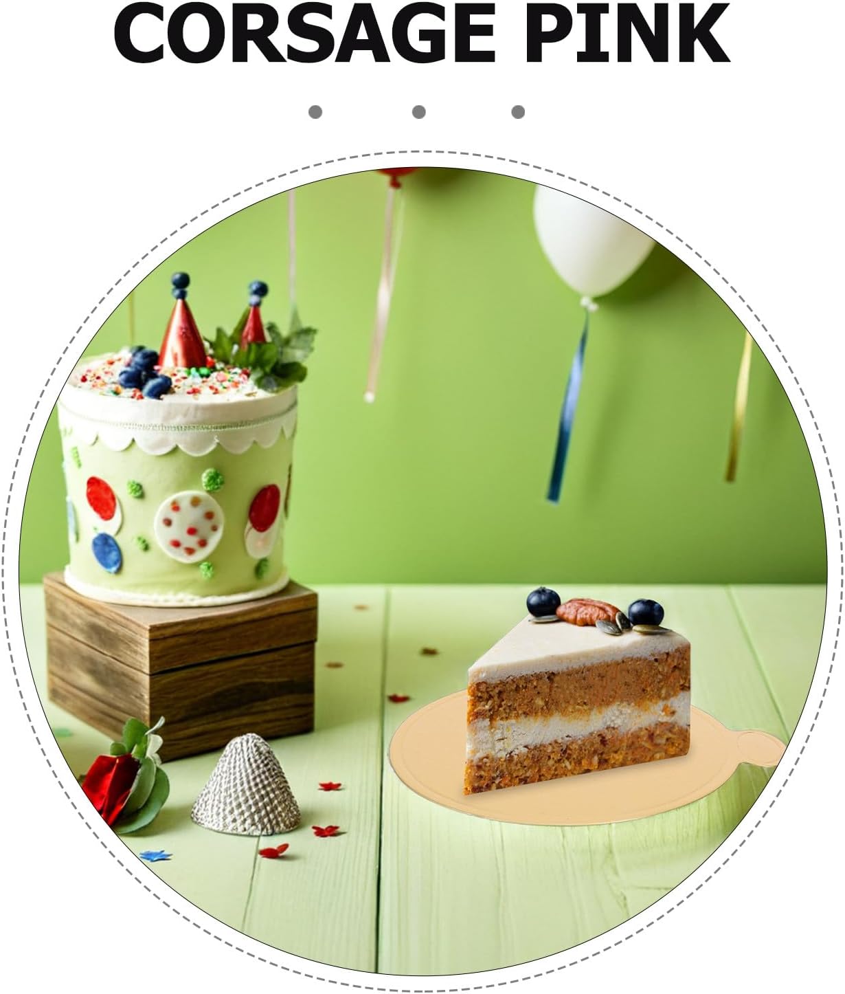 Generic 100pcs Mousse Cake Tray - Miniature Round Pastry Board Dessert Tray Cheesecake Plate for Party Wedding Birthday Restaurant Buffet