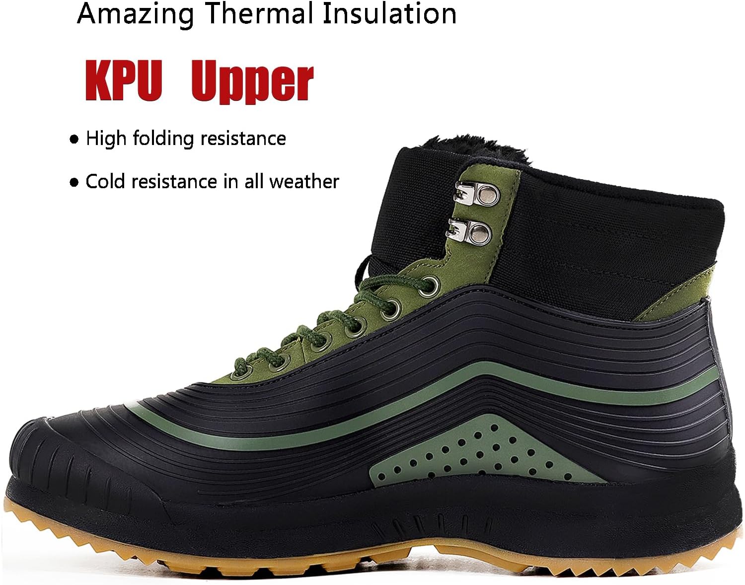 ulogu Snow Boots for Men Women丨Insulated Waterproof Fur Lined Booties丨Non Slip Lightweight Winter Shoes - Image 8