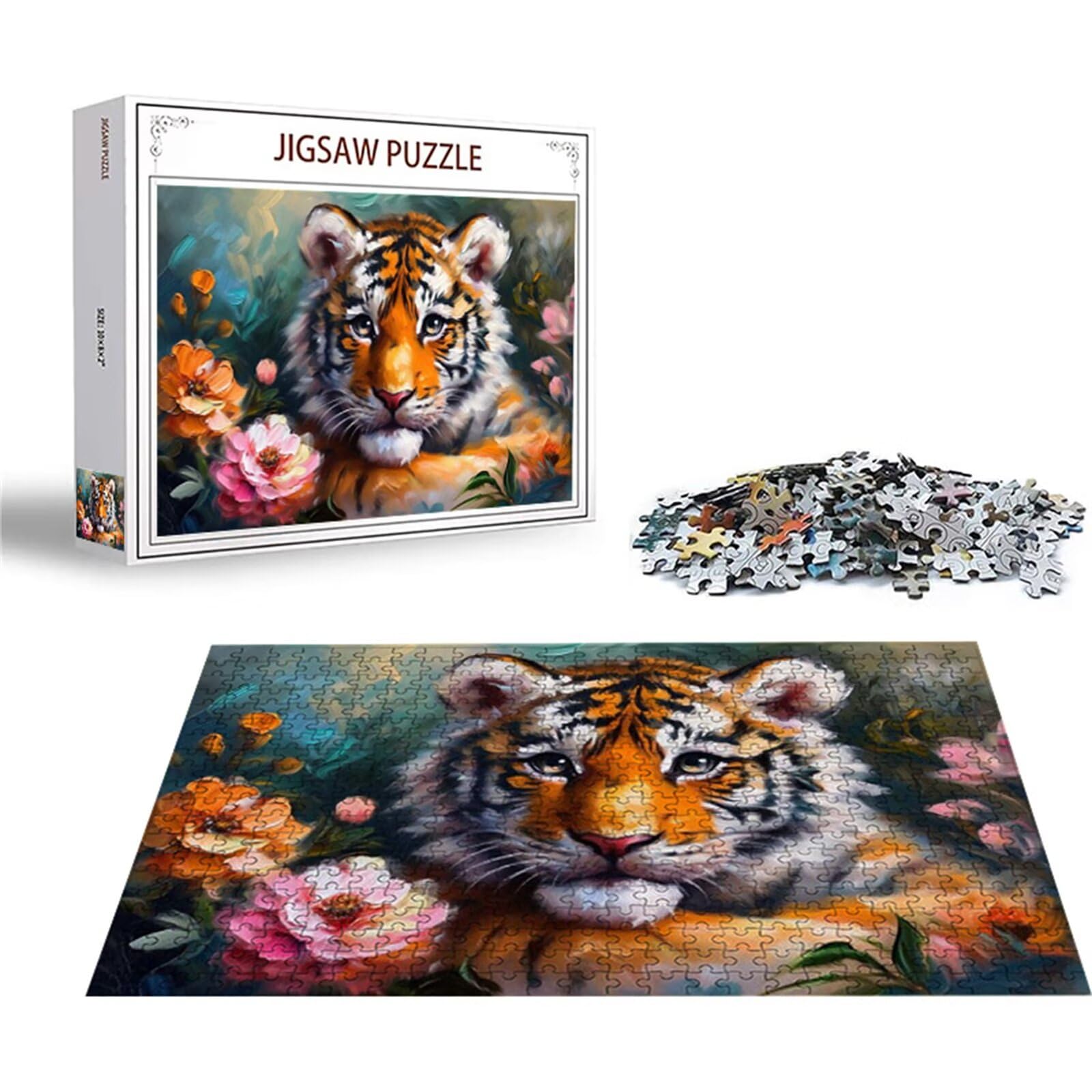 Puzzle 2000 sztuk kwiat puzzle tygrys drewniane układanki, klasyczne dla dorosłych diY gra wyzwanie idealnie pasują między nimi literami z tyłu Wysokiej jakości układanki dla dzieci i dorosłych wiek