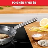 Tefal - Duetto On Poêle de qualité supérieure - Base épaisse - 20cm - Inox - 6