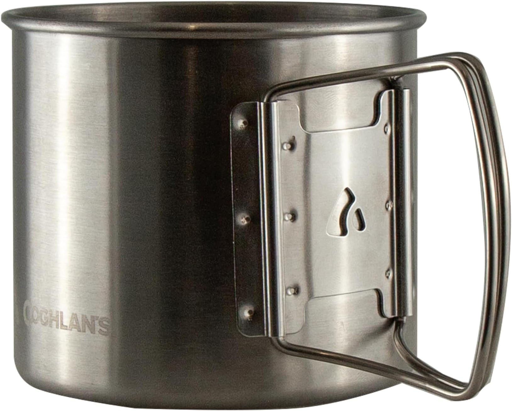 Coghlan's Stainless Steel Camp Mug/Pot – 600 mL (21 oz.) Lightweight Outdoor Cooking Pot & Cup with Folding Handles & Measurement Markings – Durable Backpacking, Hiking & Camping Cookware