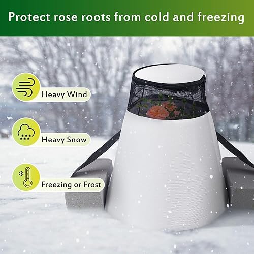 Miniatura 6 de LFUTARI 2 fundas protectoras de rosas de invierno, conos de rosas, collares de rosas para protección de invierno contra las heladas, animales que