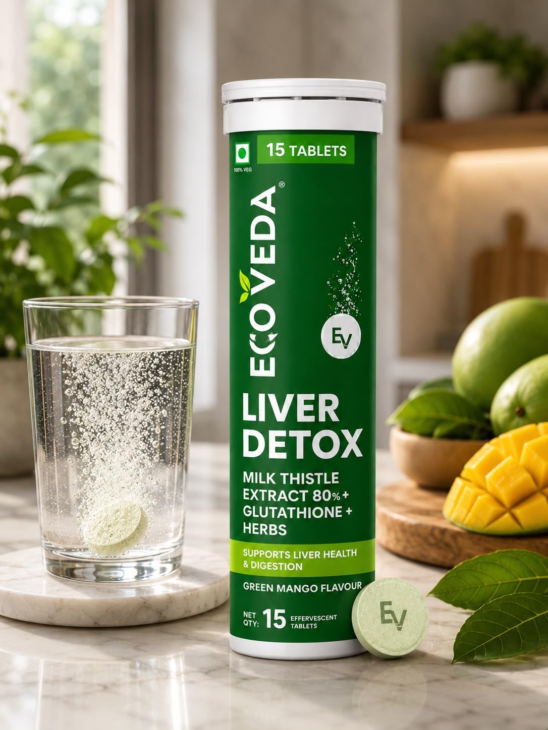 Liver Detox Supplement | Fatty Liver Detox Tablets with Clinically Researched Ingredients | Just Drop, Dissolve, Fizz & Drink | Green Apple Flavour - 15 Effervescent Tablets-image-12