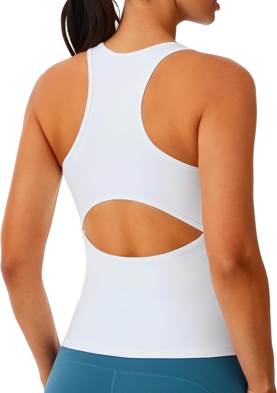 JOYSPELS Womens Workout Tops Open Back Racerback Tank Tops Sleeveless Yoga Athletic Running Shirts
