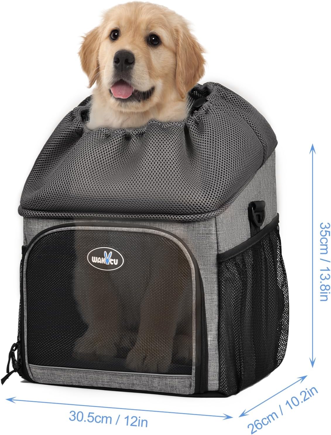 Lixada Bike Basket for Dogs Foldable Removable 12x10.2x13.8'' with Rainproof Cover, Pet Bicycle Carrier Backpack Multfunctional Dog Pet Bike Carrier, Max Bearing Weight: 12lbs