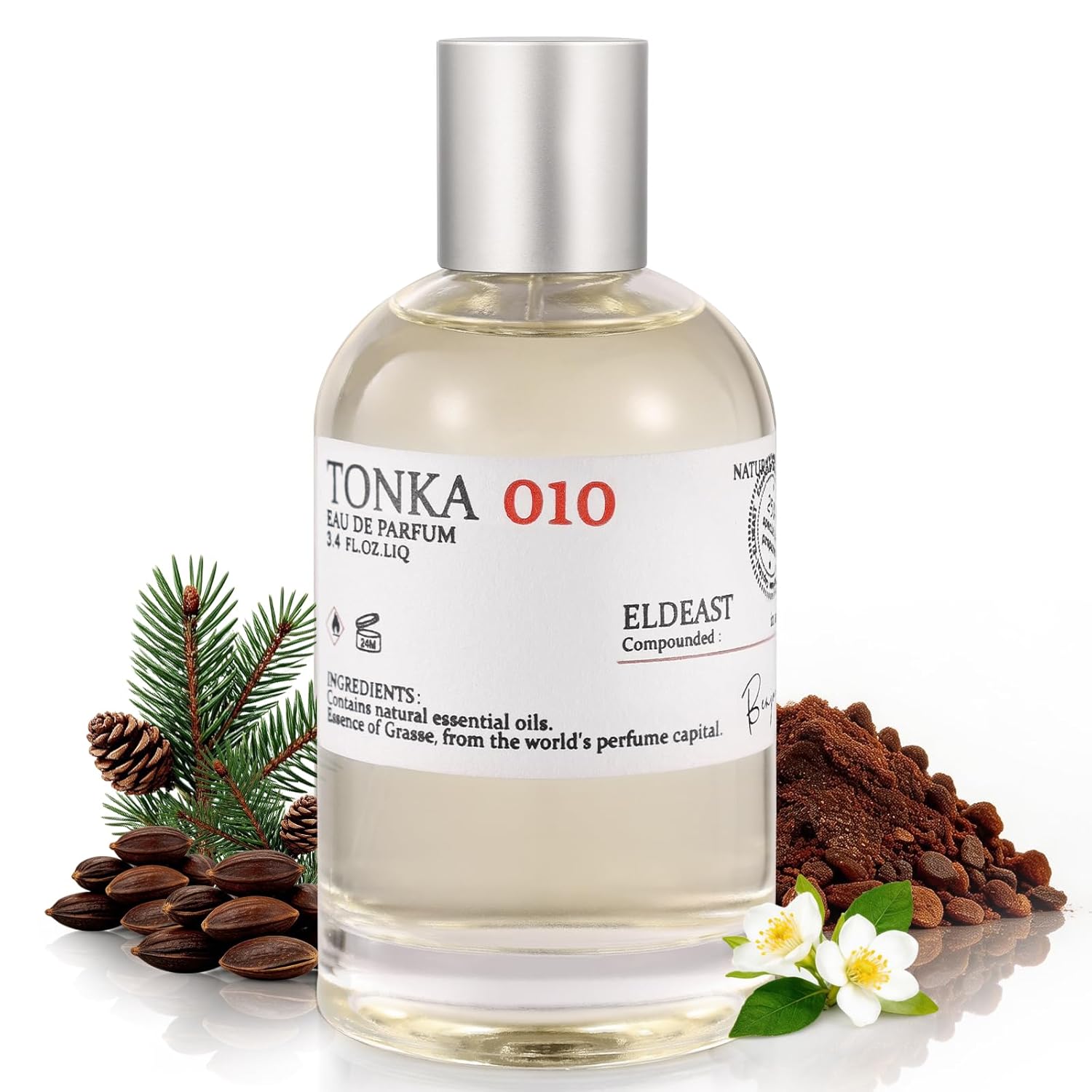 Signature Edition Tonka 010 Perfume for Women/Men, Oriental Long Lasting Unisex Fragrance - Tonka Bean, Vanilla, Musk - Clean & Vegan, Cruelty Free 3.4 oz / 100 ml