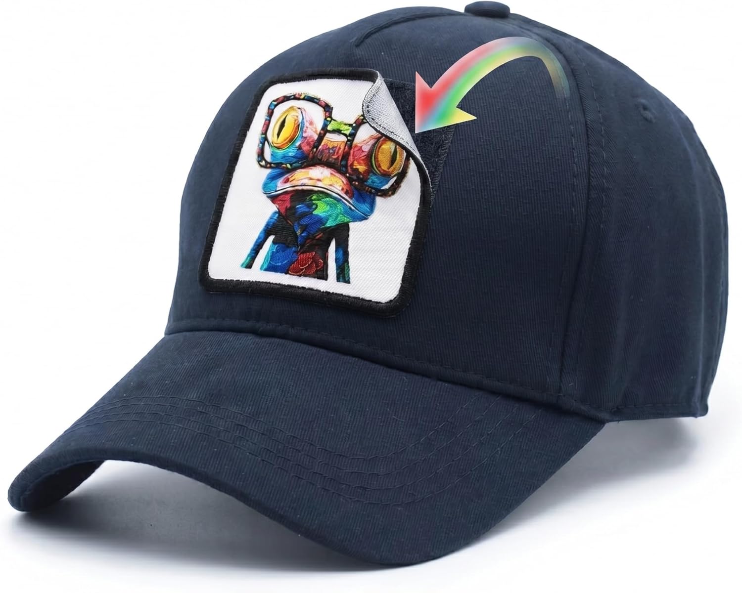 Adjustable Baseball Hat with Interchangeable Removable Patch – Unisex Trucker Cap for Men & Women