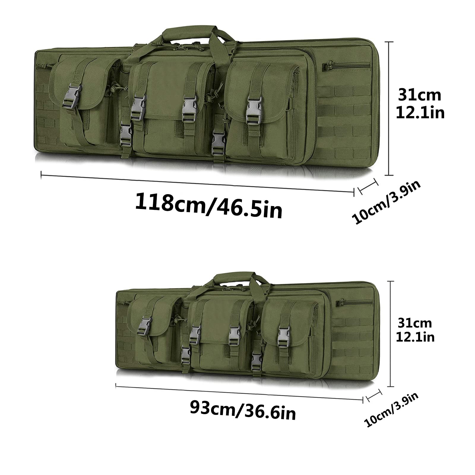 Torba na Strzelbę,Torba na Karabin Savior,Taktyczna Torba na Pistolet z Podwójnym Karabinem Torba na Długą Broń na Strzelnicę Myśliwską Przechowywanie i Transport Sportowy,118cm