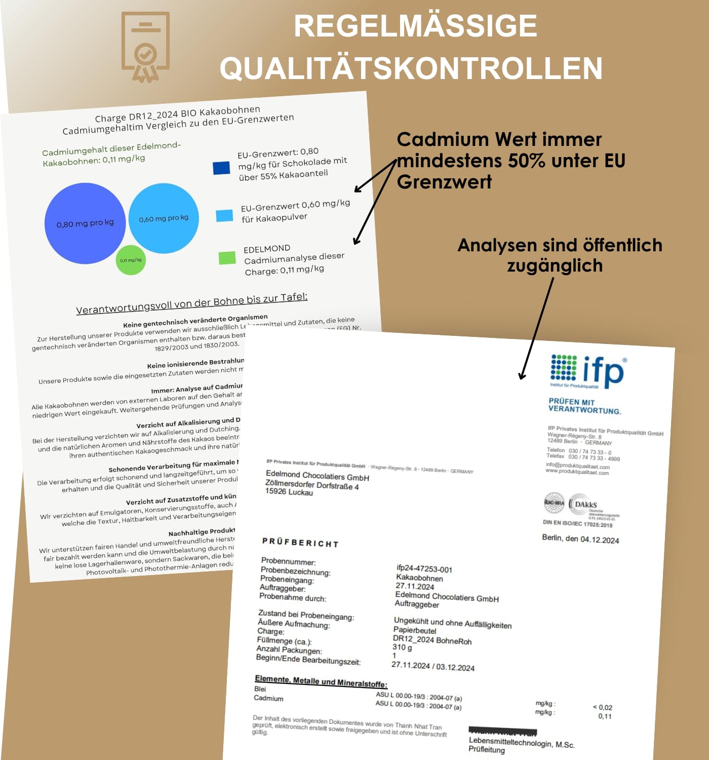 Edelmond 100% Kakaobohne für heiße Trink Schokolade. Kein Pulver! Dunkler Vollkakao mit eigener Kakaobutter. Nachfüllpack (750 g)