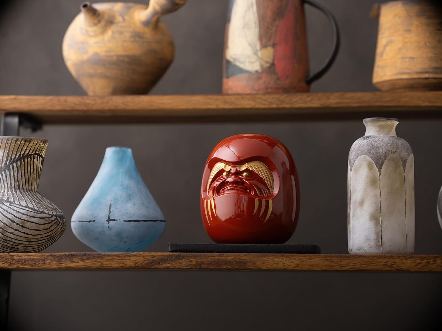 銀雅堂 赤達磨＿置物 ダルマ 円覚大師 高岡銅器(だるまRE) 伝統