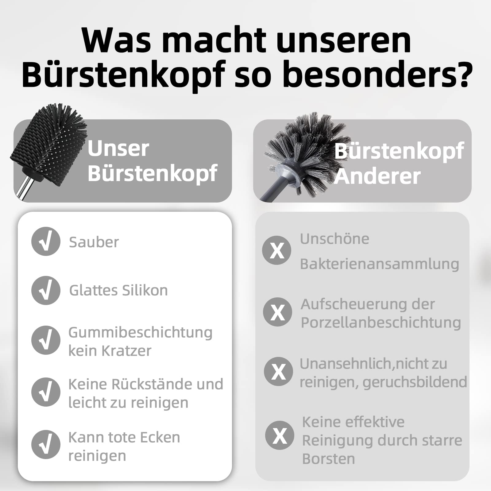 Edelstahl Klopapierhalter Stehend mit Klobürste - Stahl 304 Toilettenpapierhalter mit WC Bürste, WC Garnitur mit Toilettenpapierhalter Stehend und Toilettenbürste, Klorollenhalter Stehend