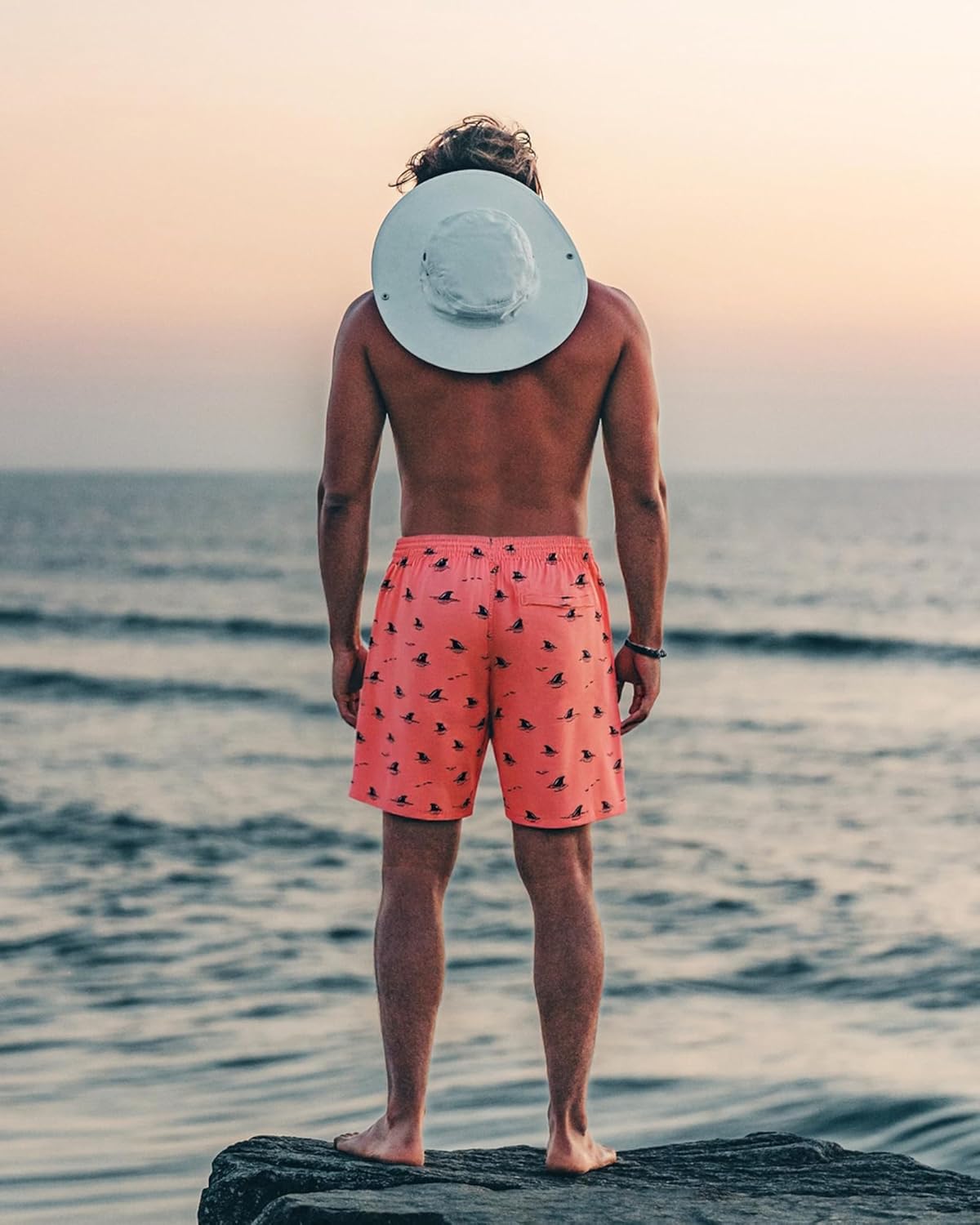 SURF CUZ Mens Swim Trunks with Compression Liner Swim Shorts 7" Swimming Trunks Stretch 7 Inch Swim Suits Quick Dry - Image 2