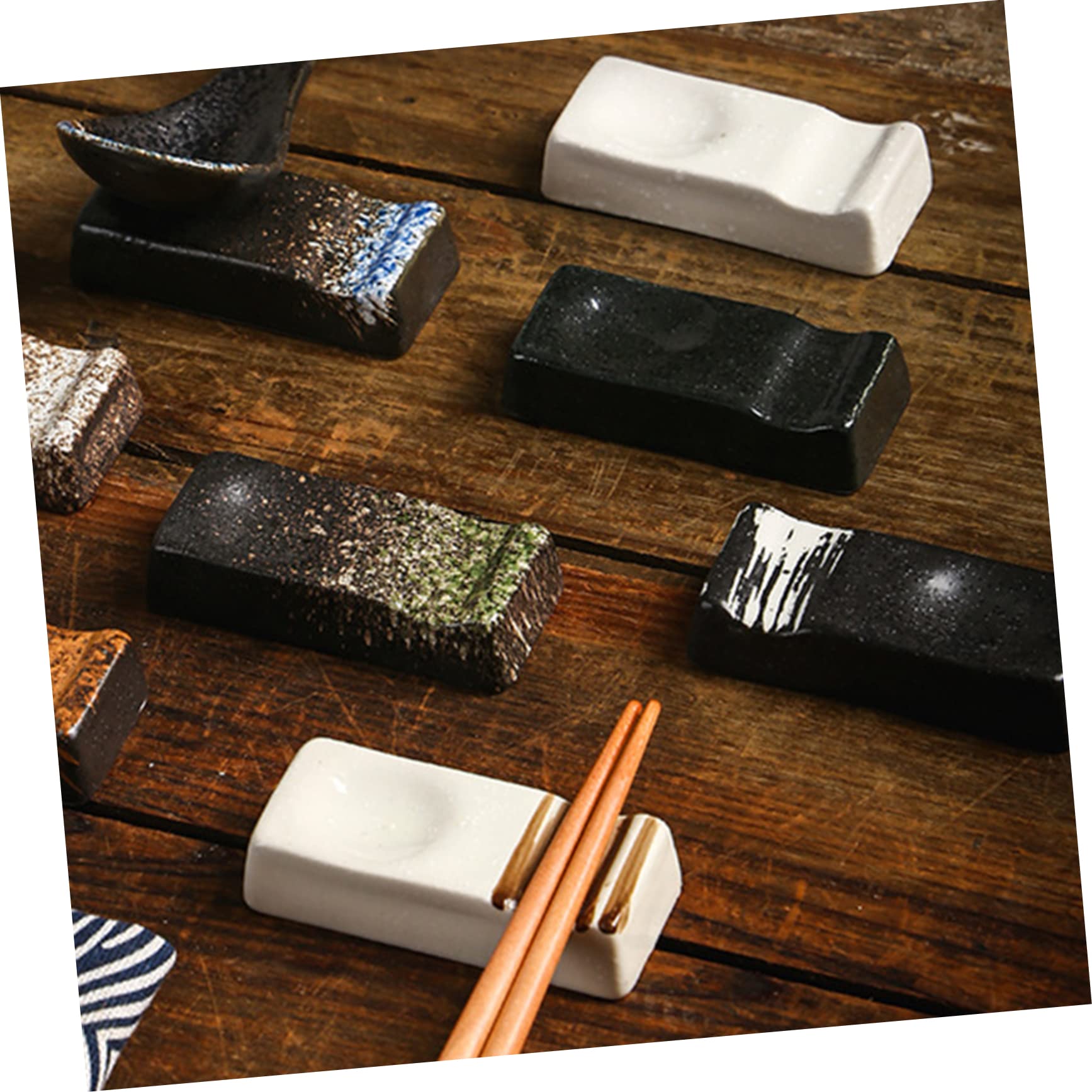 4Piezas Soportes para Palillos de Cerámica Japonés Descansapalos Decorativos y Prácticos para Cucharas y Tenedores Mesas de Comedor