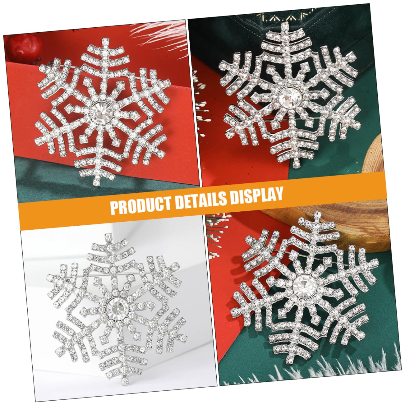 Jewellery Boutonniere Snowman Pins Schnee Weihnachten Emaille Lappel Kristall Brosche Schneeflockenabzeichen Rückenstift Strasssteine Jewellery