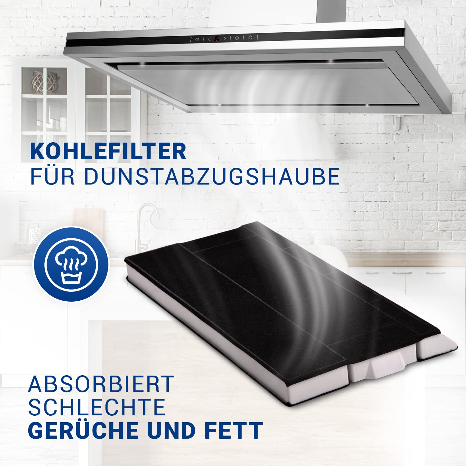 VIOKS 3x Aktivkohlefilter Dunstabzugshaube Ersatz für Bosch DHZ4506 434229 | Filter, 380/395 x 175/196 x 30 mm, ersetzt 00434229, Ersatz für Siеmens LZ45501 Neff Z5144X1 Z5144X5 Constructa CZ5144X5
