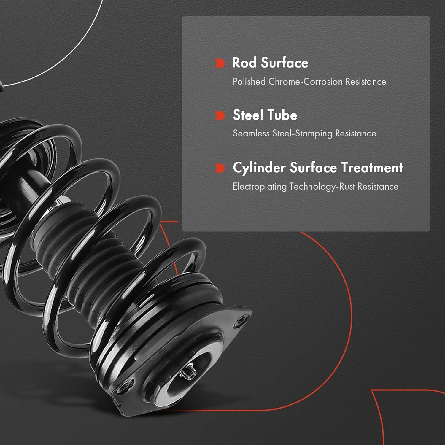 A-Premium Front Strut & Coil Spring Assembly Compatible with Nissan Sentra [1.8L] 2014-2019 - 2x Replacement Suspension Complete Strut Shock Absorber with Coil Spring