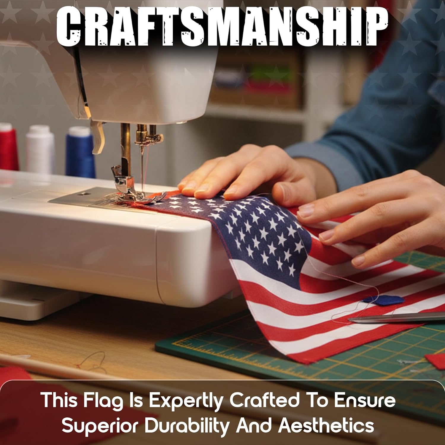 Super Tough Small American Stick Flags 8’’x12’’ | Cotton Outdoor Flag on Wooden Stick with Speartip | Mini Flags Patriotic Decor for Various Holiday Parties and National Flag Day | 12 Pack