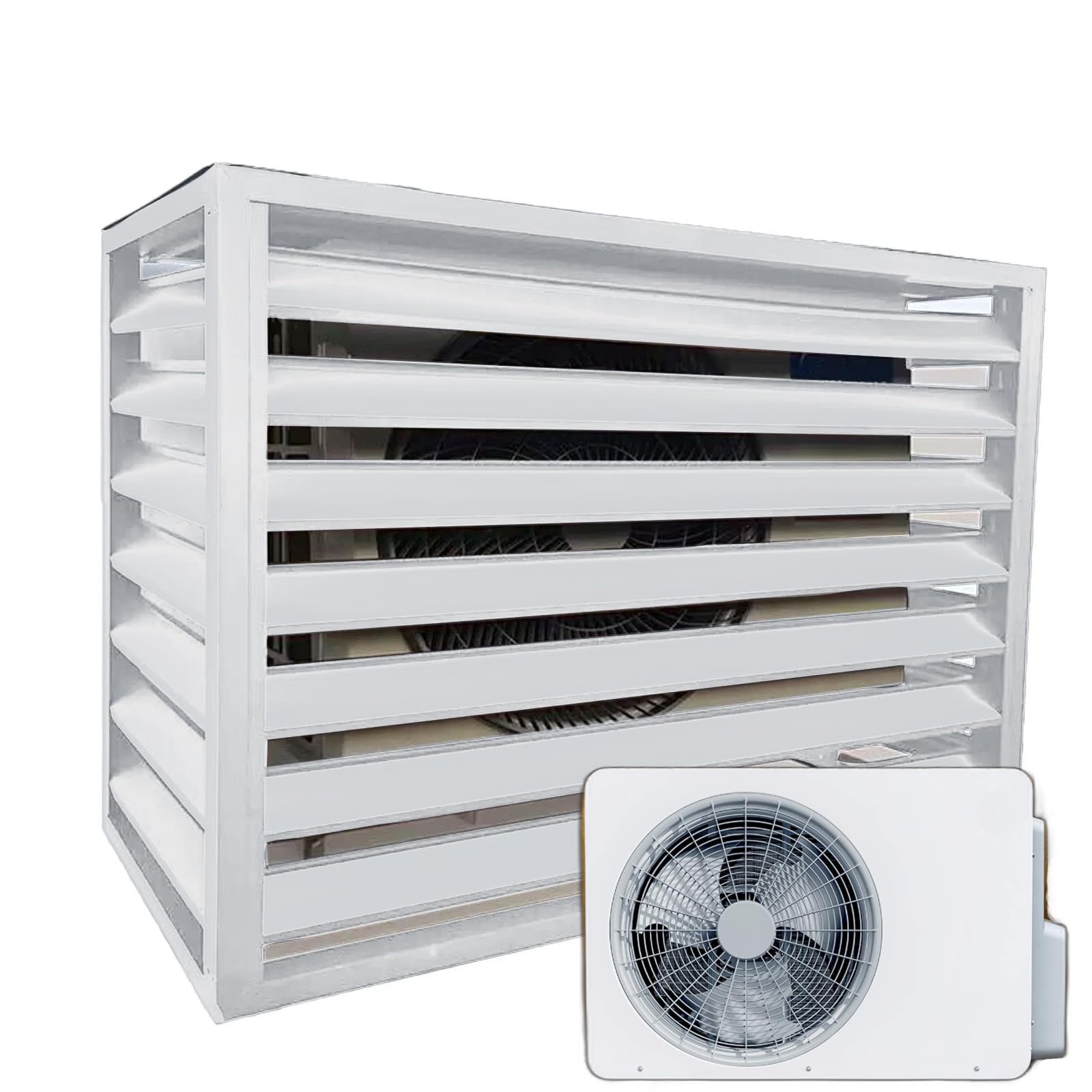 QYMYOZ Outdoor Air Conditioner Cover, Heat Pump Protection, Waterproof Flower Stand Cover, Fits 2-3P Units (L110W60H80) - Durable, Weather-Resistant Design