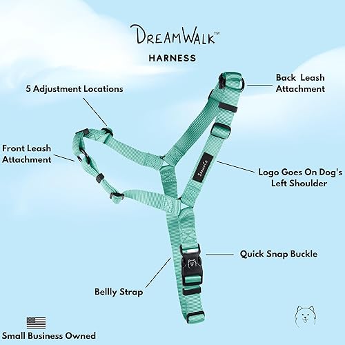 Vista 36 de ShawnCo Dream Walk - Arnés para perro sin tirones, ajustable, cómodo, fácil de usar para mascotas para ayudar a dejar de tirar, para perros