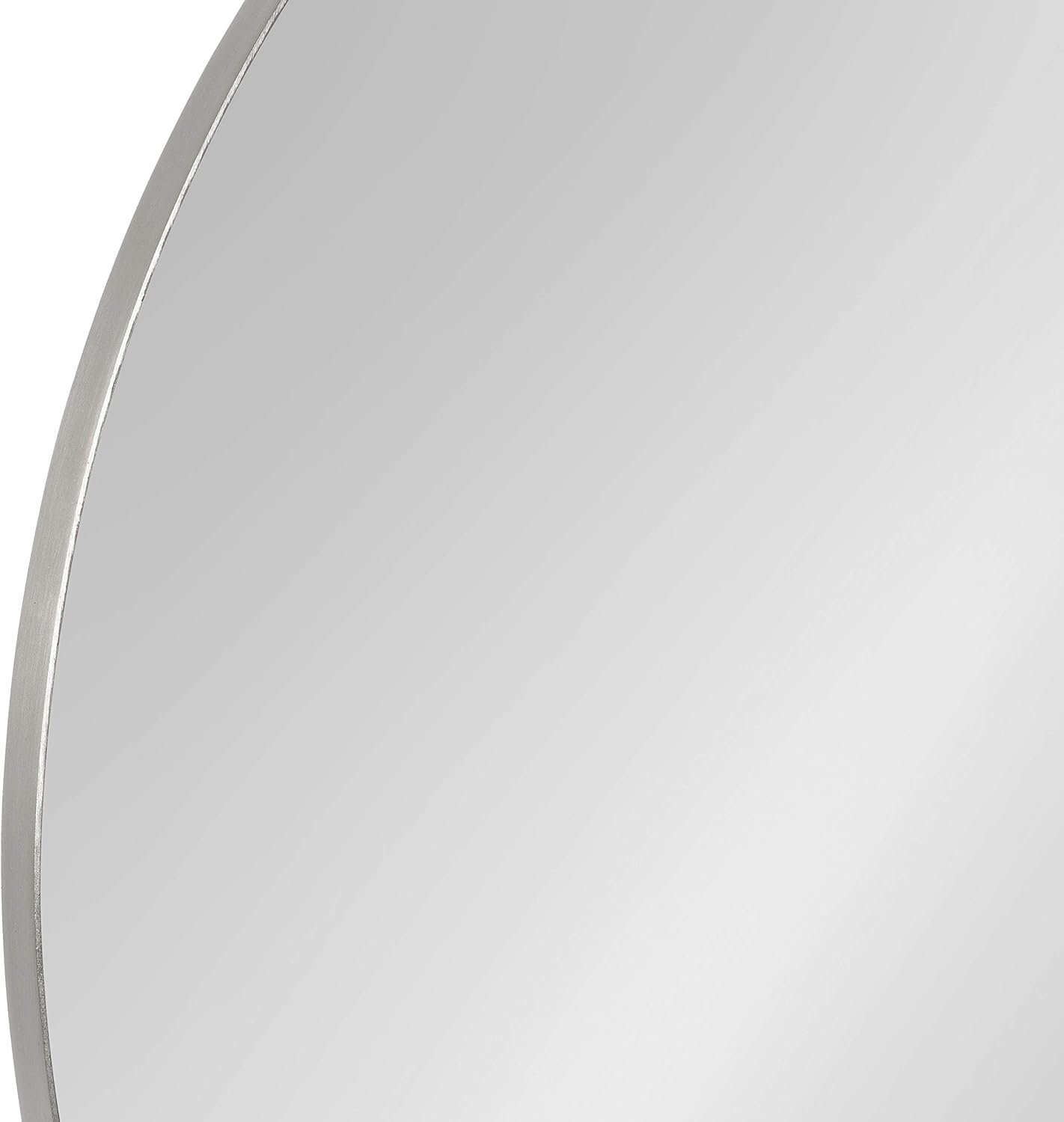 Kate and Laurel Rollo Modern Round Wall Mirror, 22 inch Diameter, Silver, Beautiful Round Mirror for Wall