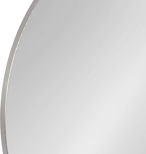 Miniatura 5 de Kate and Laurel Rollo - Espejo de pared redondo moderno, 22 pulgadas de diámetro, plateado, hermoso espejo redondo para pared