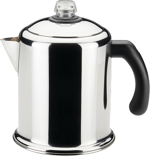 Farberware Classic Yosemite - Percolador de café de acero inoxidable, 8 tazas, color plateado