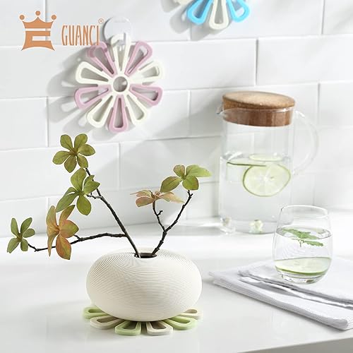 Miniatura 4 de Silicone Trivet Mat Set of 3, GUANCI Hot Pot Holder Hot Pads for Table & Countertop Set Non-Slip & Heat Resistant Modern Kitchen Hot Pads for Pots &