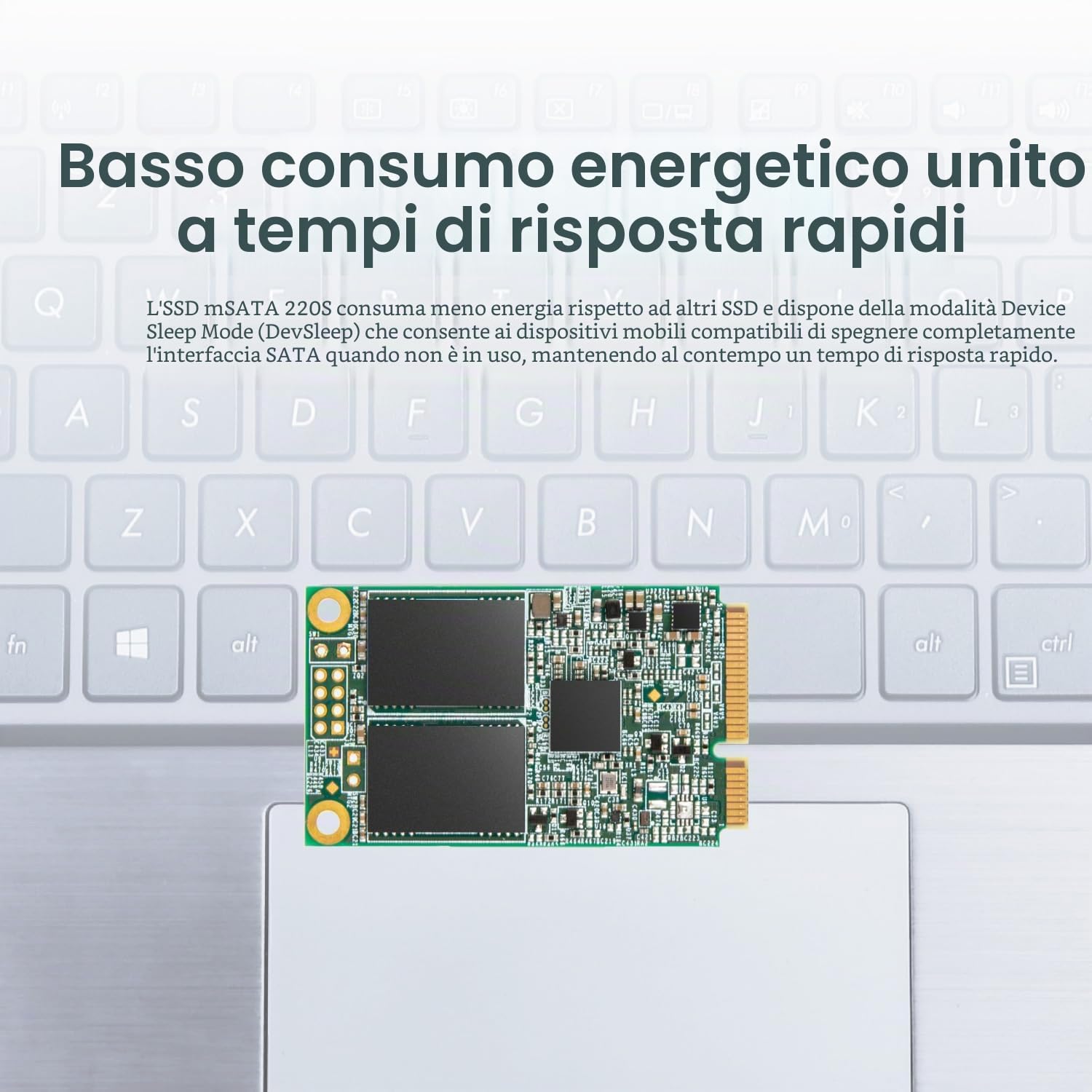 Transcend SSD 64 GB MSA220S mSATA 3D NAND, SATA3