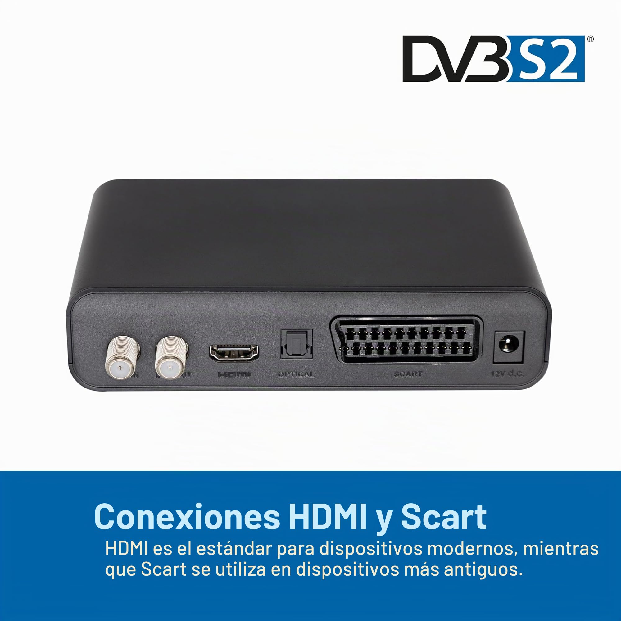 Humax Digital HD Nano Receptor Satélite Digital HD 1080P HDTV con Fuente de alimentación 12V Camping - Astra preinstalado - HDMI, euroconector DVB-S/S2, sin Cable HDMI