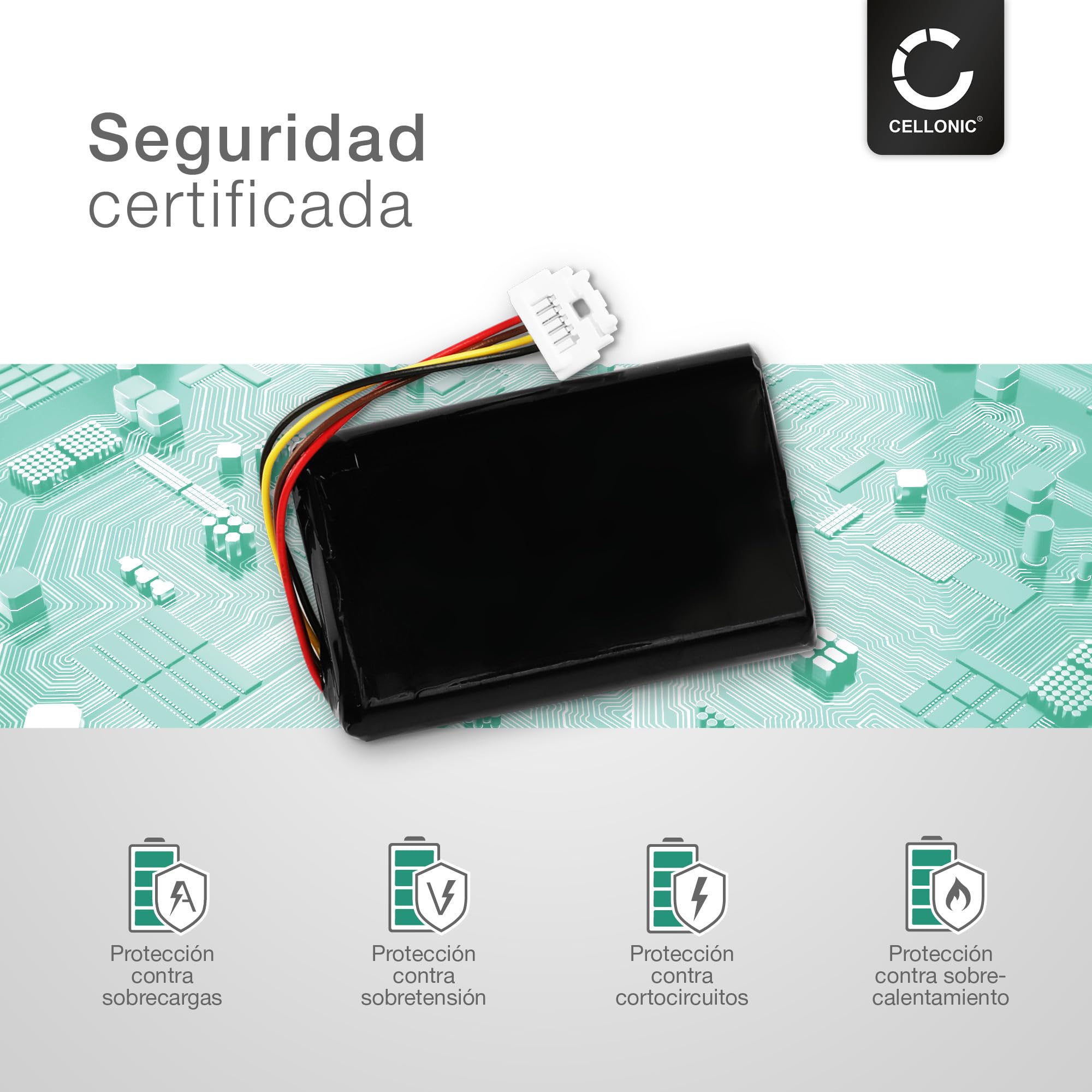 CELLONIC 1x Batería para GPS Navegación Compatible con Garmin Zumo 590LM, Zumo 595LM, Zumo 595, 010-12110-003 - (1800mAh, 3.7V)