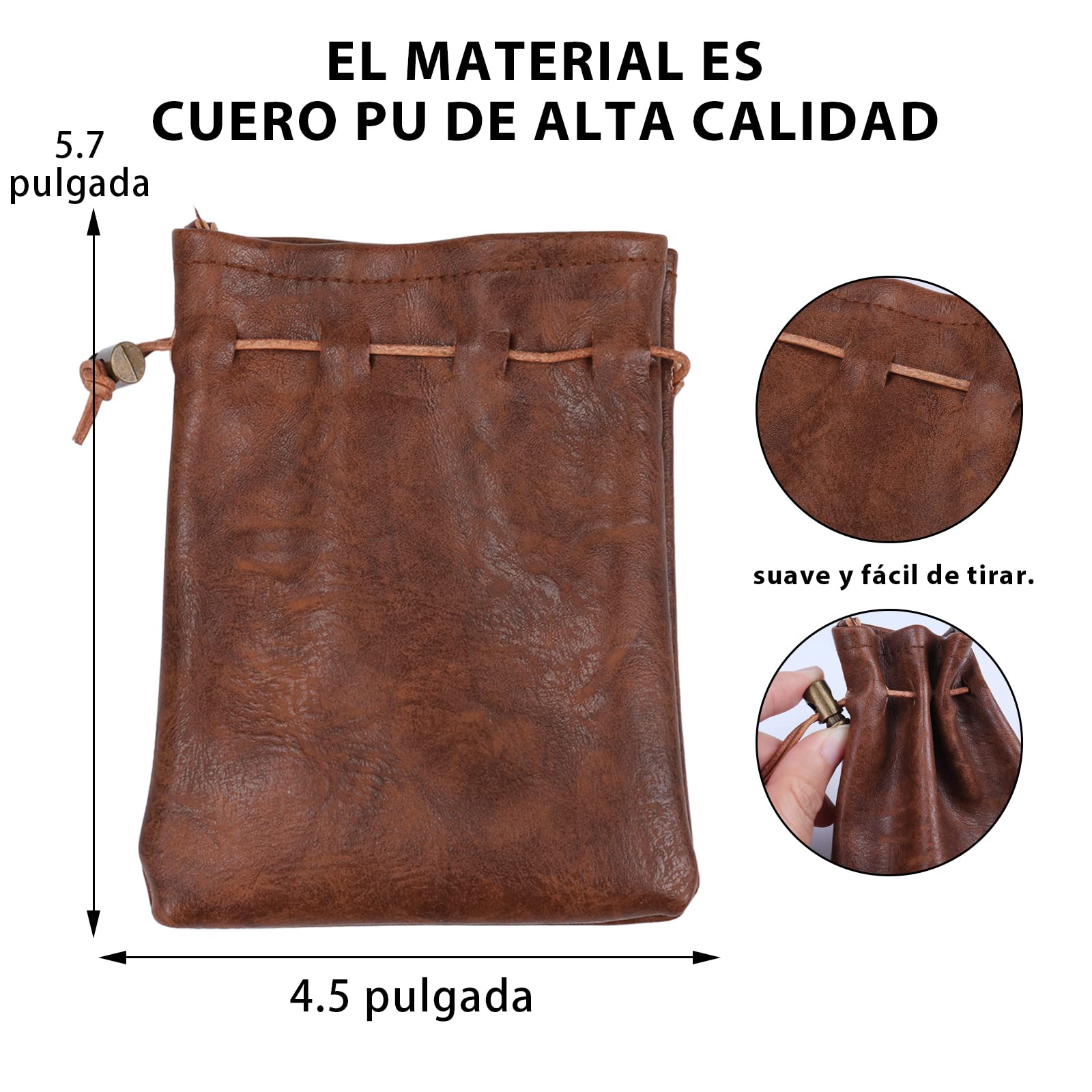 Byhoo 60 Monedas DND con Bolsa de Cuero, Monedas de Oro, Plata y Cobre en Monedas de Metal, de fantasía para Juegos de Mesa, para fichas de Juegos, Monedas de rol de DND