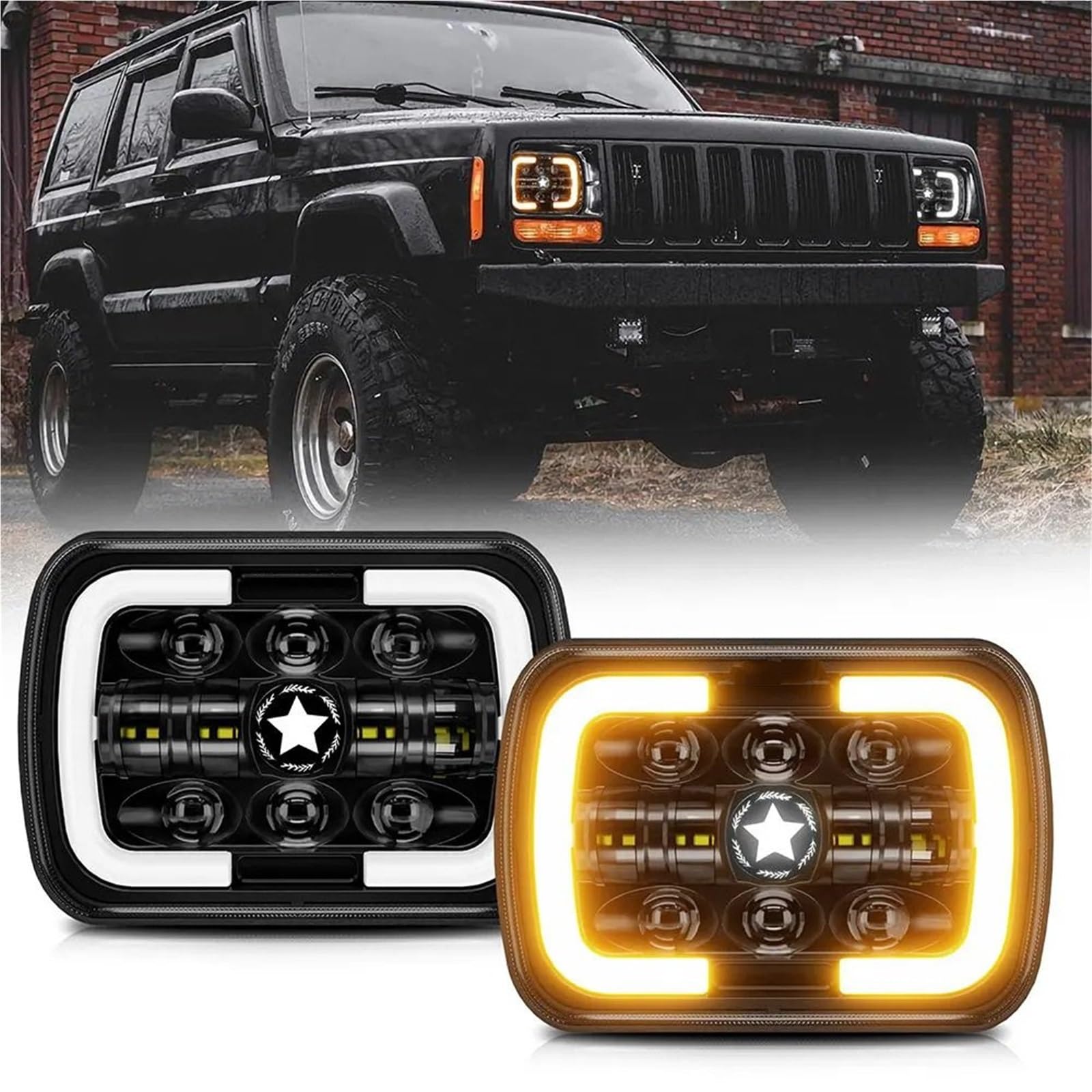 Bombilla LED Para XJ Wrangler Pulgadas LED Faro
