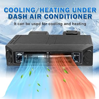 12000 BTU Under Dash Air Conditioner 12V with Heating, Universal 12 Volt A/C Kit System, Electric 12V DC Underdash AC Unit Quiet, Fast Cooling for Classica Car, Automotive, Truck, ATV, Pickup,Tractor