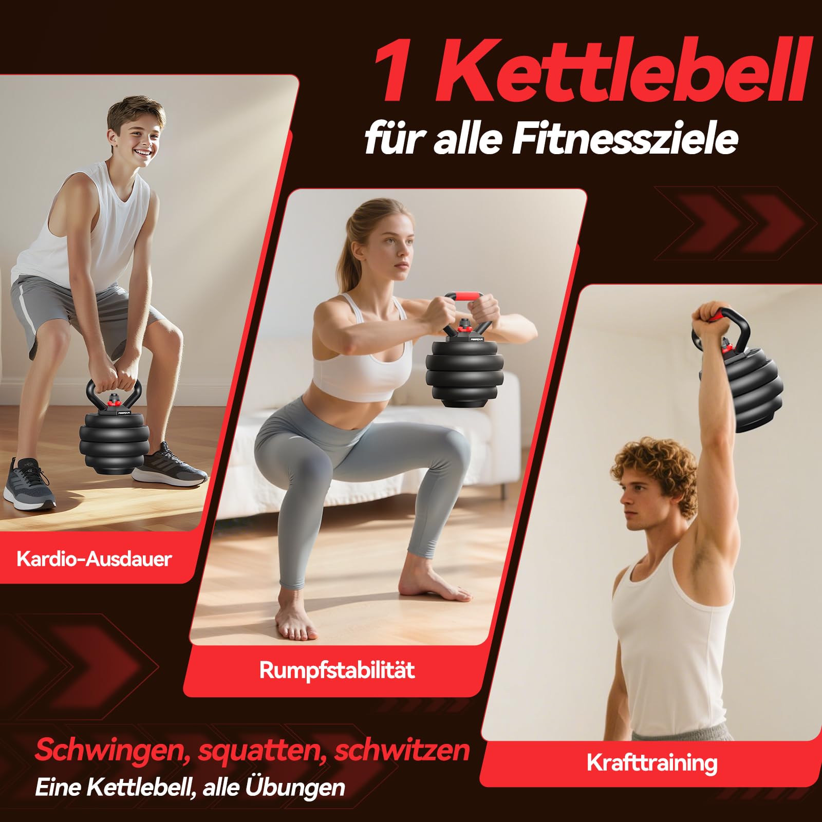FEIERDUN 10kg-40kg Hanteln Verstellbar 2er Set, 5-in-1 Hantelset Dumbbell Set, Langhantel, Kettlebell, Liegestützständer für Ganzkörpertraining, Krafttraining für Männer und Frauen