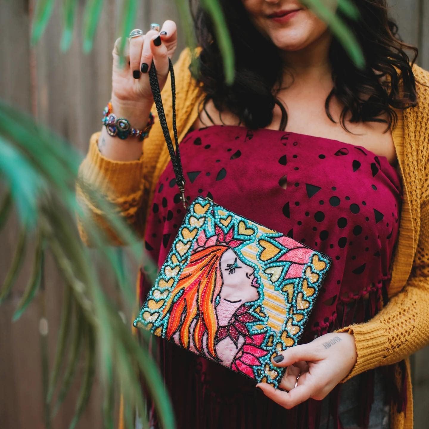 Bamboo Trading Libby by Sarah Walters Square Clutch Handbag, Women, Travel Accessory