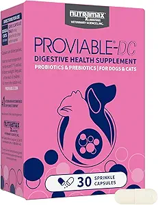 Nutramax Laboratories 30 Count Proviable Health Supplement for Cats and Dogs (PROVDC30)