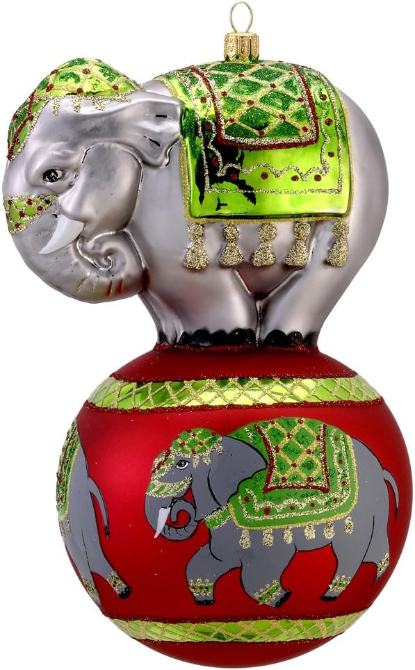 David Strand Kurt Adler Glass Trunk Show Parade Ornament, 7.7-Inch