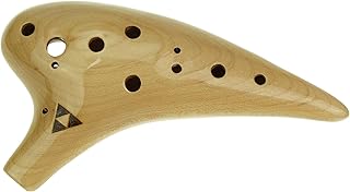12 Hole Wooden Ocarina Alto C Maple Wood Legend Zelda,Tenor C Ocarina, Gift Idea for Zelda Fans