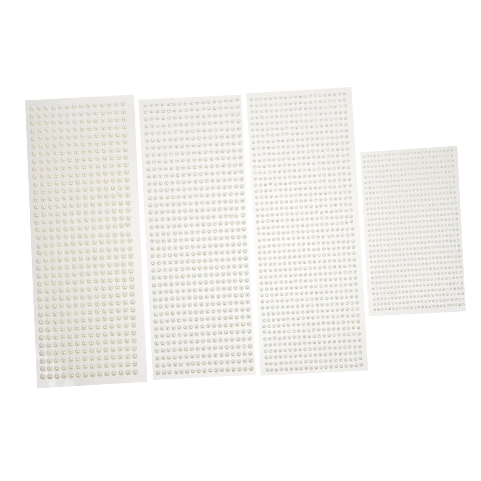 Homoyoyo 4 Sheets Pearl Sticker Face Face Stickers Uv Strips Cute Makeup Stick Pearls Beige Resin